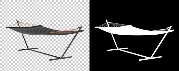 Poster - Hammock isolated on background with mask. 3d rendering - illustration