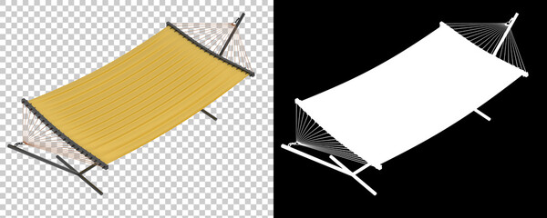 Poster - Hammock isolated on background with mask. 3d rendering - illustration
