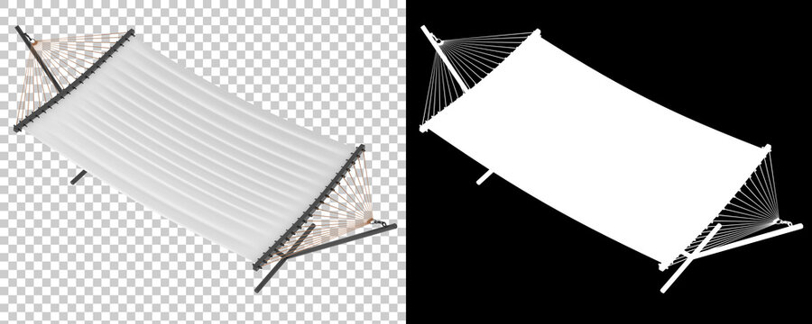 Hammock isolated on background with mask. 3d rendering - illustration