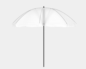 Poster - Beach umbrella isolated on background. 3d rendering - illustration