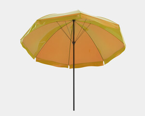 Poster - Beach umbrella isolated on background. 3d rendering - illustration