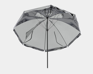 Poster - Beach umbrella isolated on background. 3d rendering - illustration