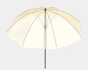Poster - Beach umbrella isolated on background. 3d rendering - illustration
