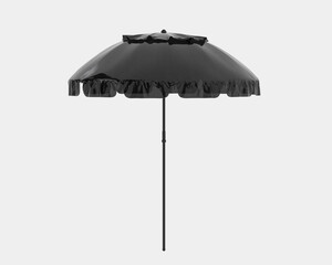 Poster - Umbrella isolated on grey background. 3d rendering - illustration