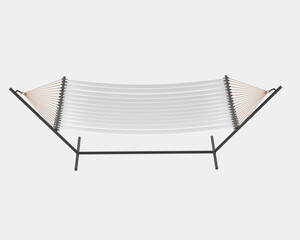 Poster - Hammock isolated on grey background. 3d rendering - illustration