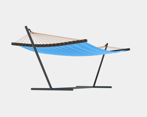 Poster - Hammock isolated on grey background. 3d rendering - illustration