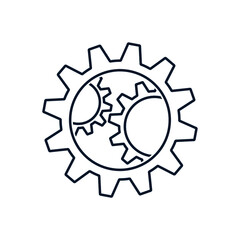 Poster - Gears. The concept of increasing the efficiency of business processes, balance. Vector icon isolated on white background.