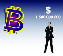 Elon Musk And Bitcoin, Bitcoin Growth. Investing In Bitcoin. Vector Illustration