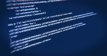programmer developer screen. selective focus and distortion. programming code abstract technology ba