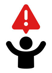 Aufkleber - Caution alarm set, danger sign collection, attention vector icon, exclamation mark of warning attention icon 