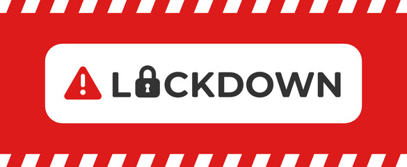 Aufkleber - concept lockdown background due to coronavirus crisis covid-19 disease vector sign