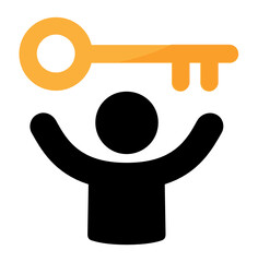 Fototapete - key to success, Concept ,vision, propose of business company