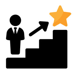 Fototapete - Concept of business success, leadership, awards, career, successful projects, goal, winning plan, competition.
