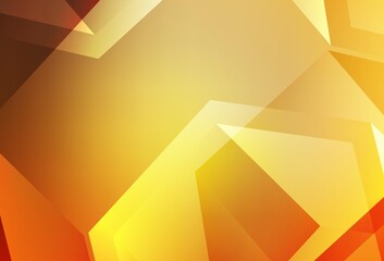 Wall Mural - Light Orange vector abstract polygonal pattern.