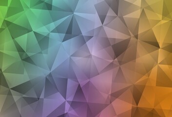 Light Multicolor vector abstract mosaic pattern.