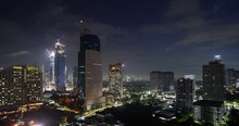 Time Lapse Of The Sunrise Over Jakarta City Center, Indonesia Capital City