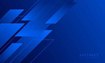 Sticker - dark blue background with abstract square shape, dynamic and sport banner concept.