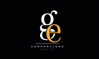 Abstract Letter Initial GE EG icon Vector Logo Design Template