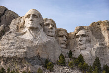 Presidents Sculptures At Mount Rushmore National Memorial, South Dakota, USA