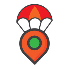 Poster - location illustration. location icon. can use for, icon design element,ui, web, mobile app.
