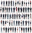 © ASDF - collage of young business people standing in a row.