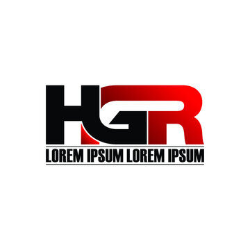 HGR letter monogram logo design vector
