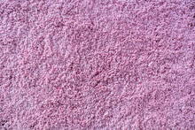 Long Pile Carpet Texture. Abstract Background Of Shaggy Pink Fibers.