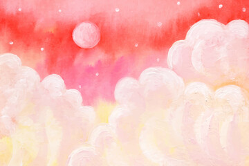 Aufkleber - pink sky background