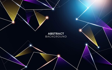 Fototapete - Futuristic Network connection background with lines