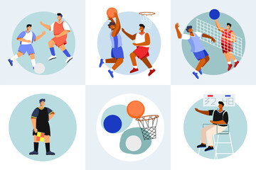 Sticker - Sports Flat Design Concept