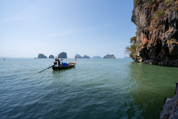 Wall Mural - boat on the beach in Thailand 