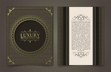 Premium gold greeting card template design