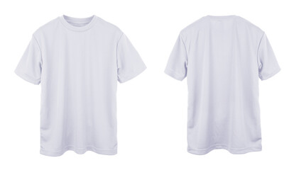 Wall Mural - blank t shirt color white template front and back view on white background