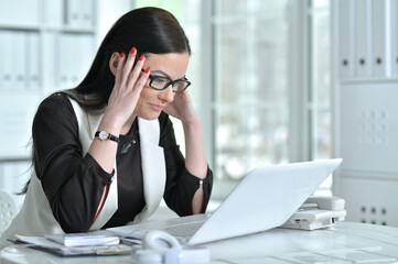 Portrait of  businesswoman working in office