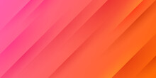 Abstract Light Red Pink & Orange Gradient Background With Diagonal Stripe Lines And Texture. Modern & Simple Banner Design. You Can Use For Business Presentation, Poster, Template. Vector Illustration