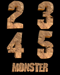 Wall Mural - Monsters of Rock - 3D illustration