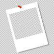 Polaroid frame, vector. Photo frame. Frame-border template. Gray color. Vector illustration