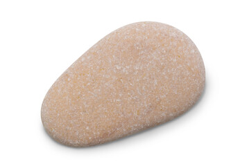 Aufkleber - Pebble. Smooth red  sea stone isolated on white background with shadows, clipping path  for isolation without shadows on white