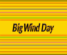 April Month, Big Wind Day. Neon Text Effect On Colorful Background