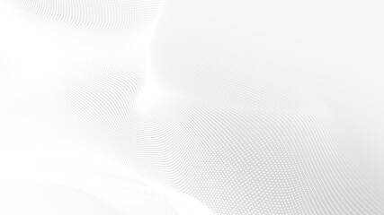Canvas Print - dot white gray wave light technology texture background. abstract big data digital concept. 3d rende