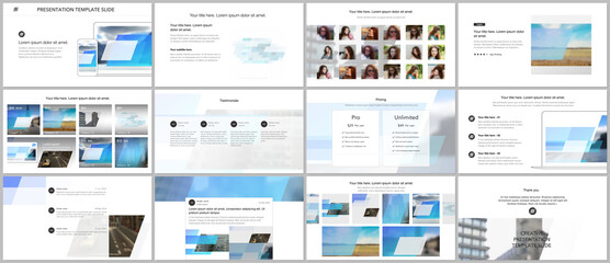 Wall Mural - presentation design vector templates, multipurpose template for presentation slide, flyer, brochure 