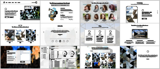 Wall Mural - vector templates for website design, presentations, portfolio. templates with triangles, triangular 