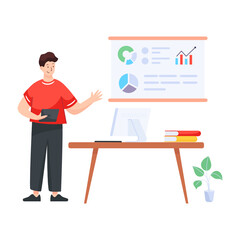 Poster - 

Business presentation flat illustration, download premium


