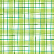 Green tartan seamless pattern. Watercolor plaid background