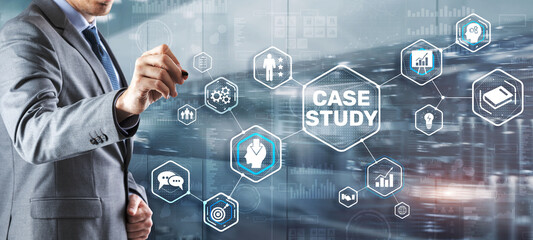 Wall Mural - Case Study Education concept. Analysis of the situation to find a solution