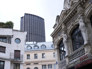 Wall Mural - Some facades at Montparnasse aera. Paris the 14th march 2021.