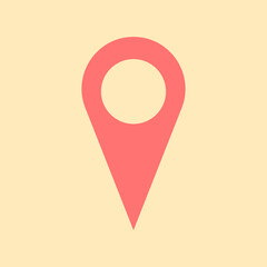 Poster - Point on the map icon. Map label vector trendy icon. Location vector icon. GPS location icon. Vector illustration.