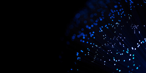 Fiber optics close up. Internet background