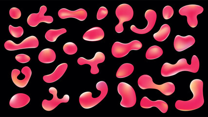 Poster - Liquid shapes collection. Set of abstract shapes