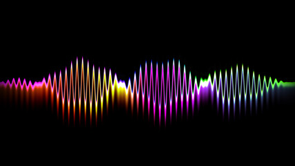 sound wave line multicolor music abstract background. neon light curved with colorful graphic design